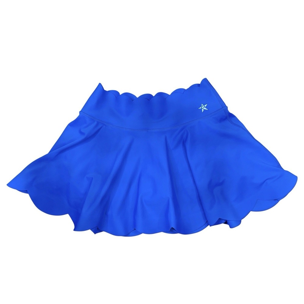 Rebel Athletic Royal Blue Scallop Trim YXL Skirt Skort